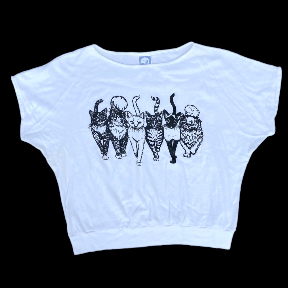 Vintage front and back cat shirt